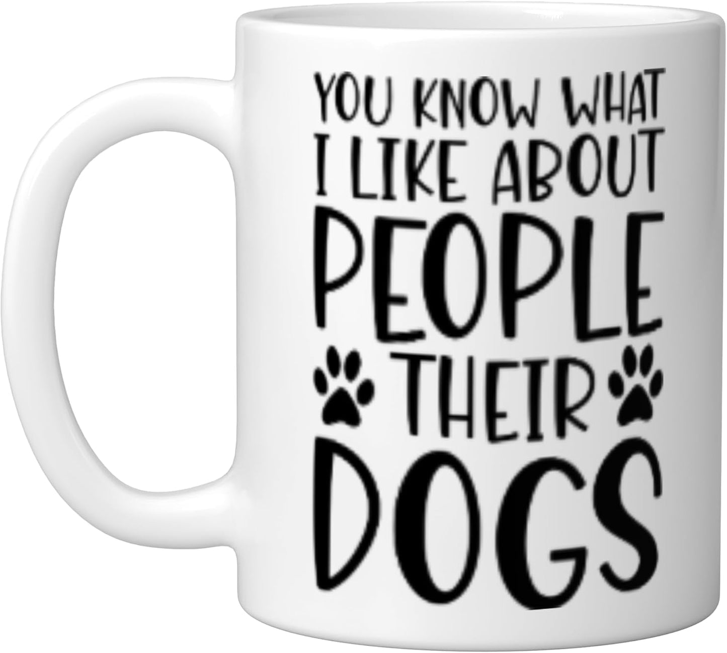 Taza Cerámica para Amantes de Mascotas Perros Humorista Blanca