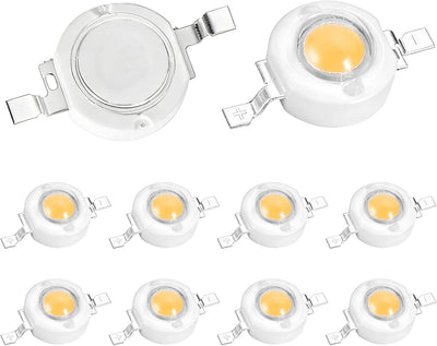 Lámpara LED COB 1.8-3.4V 10 Pzas Amarillo Dorado para Experimentos