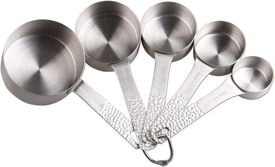Set 5 Tazas y 6 Cucharas Medidoras Acero Inox