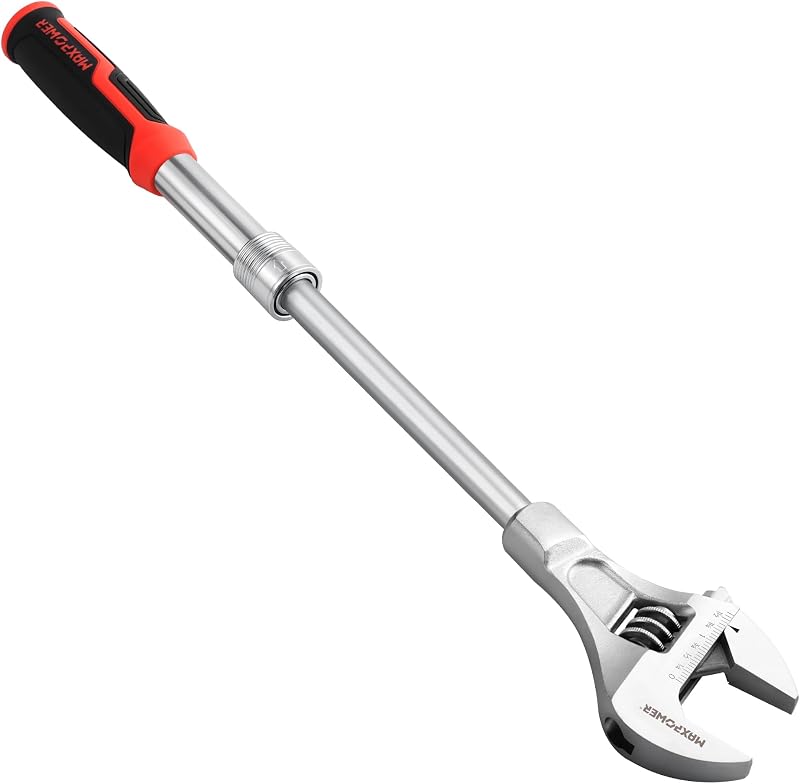 Llave ajustable extensible vástago 13.8-19.7pulg mango suave