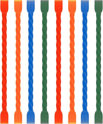 8 Bridas Cable Silicona 4pulg Reutilizables Con Núcleo Acero