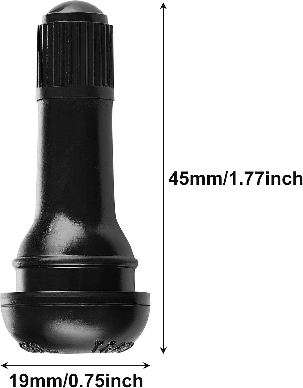 100 Vástagos Válvula Neumático TR413 Negro Sin Cámara