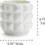 Maceta cerámica drenaje 4.5" redonda 3D blanco