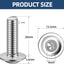 Tornillos cabeza botón M6 acero inox 18-8 brillante set 25