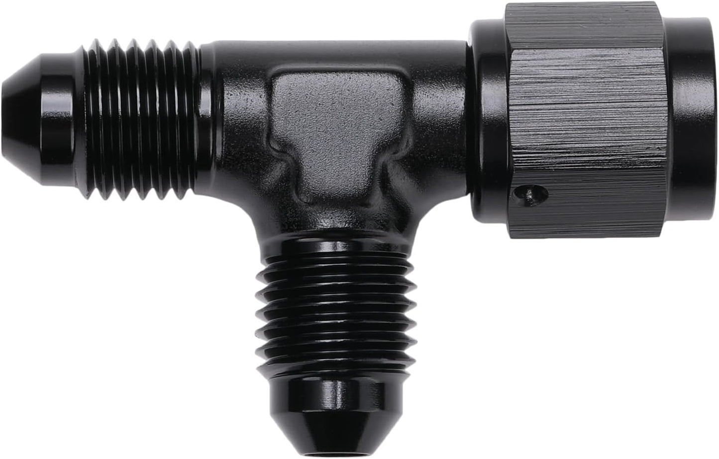 Adaptador Tee T AN4 hembra giratorio aluminio negro