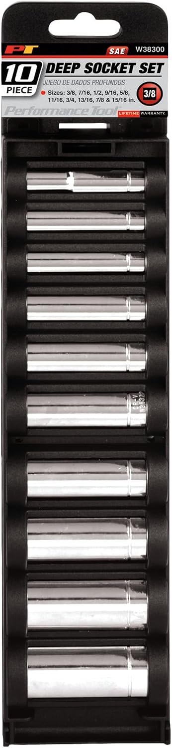 Set 10 Pzas Llaves Profundas SAE 3/8"