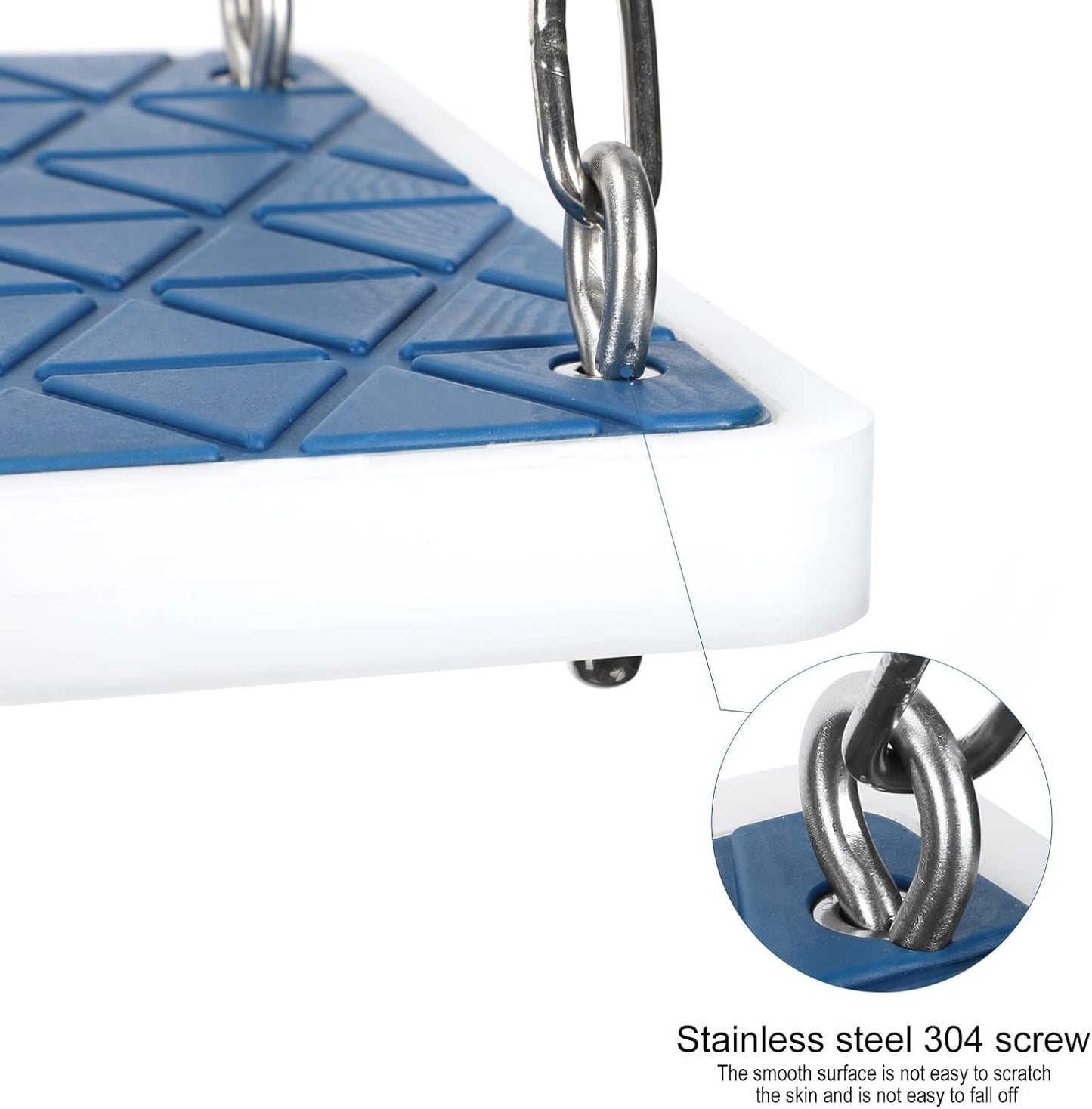 Asiento columpio antiderrap para patio color azul