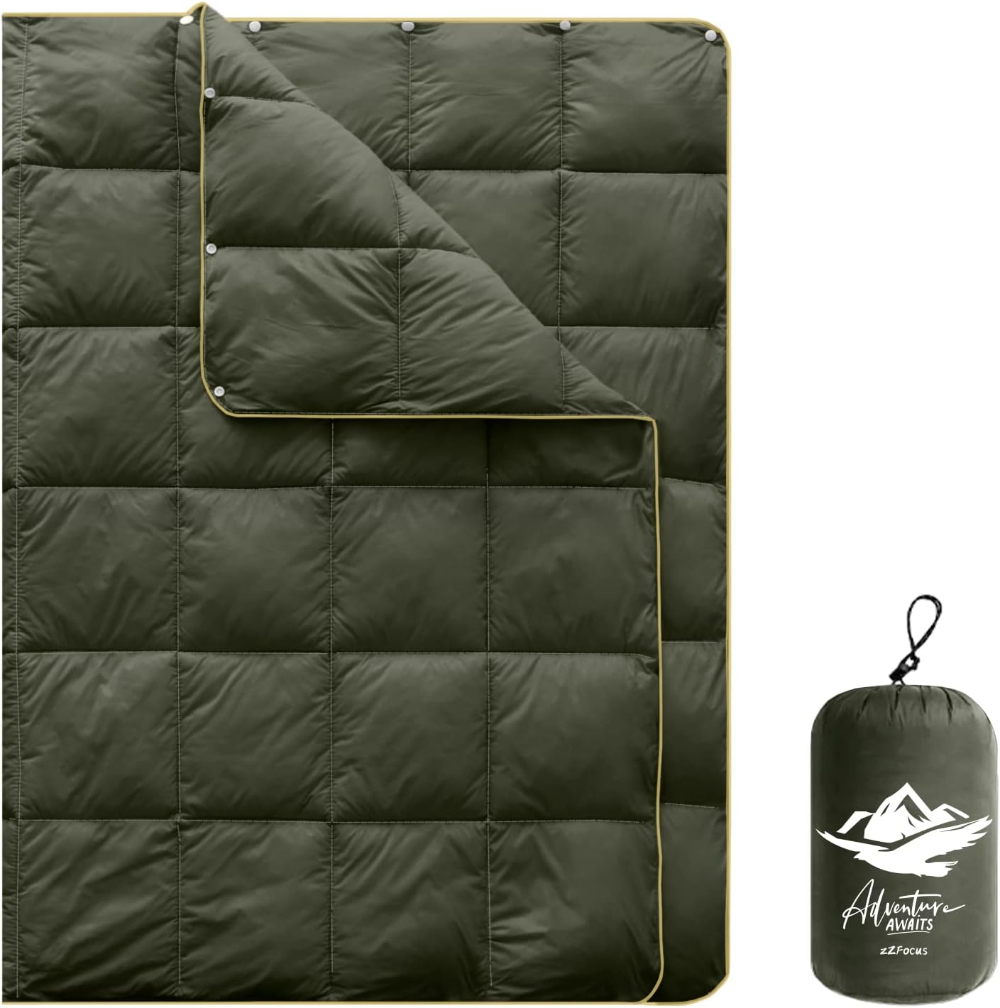 Manta acolchada plegable impermeable para viajes