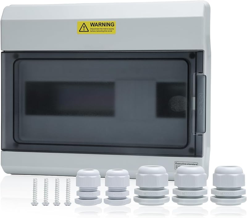 Caja distribución 12 vías IP66 impermeable riel DIN