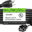 Cable extensión exterior 100pies negro 16/3 SJTW 100% cobre