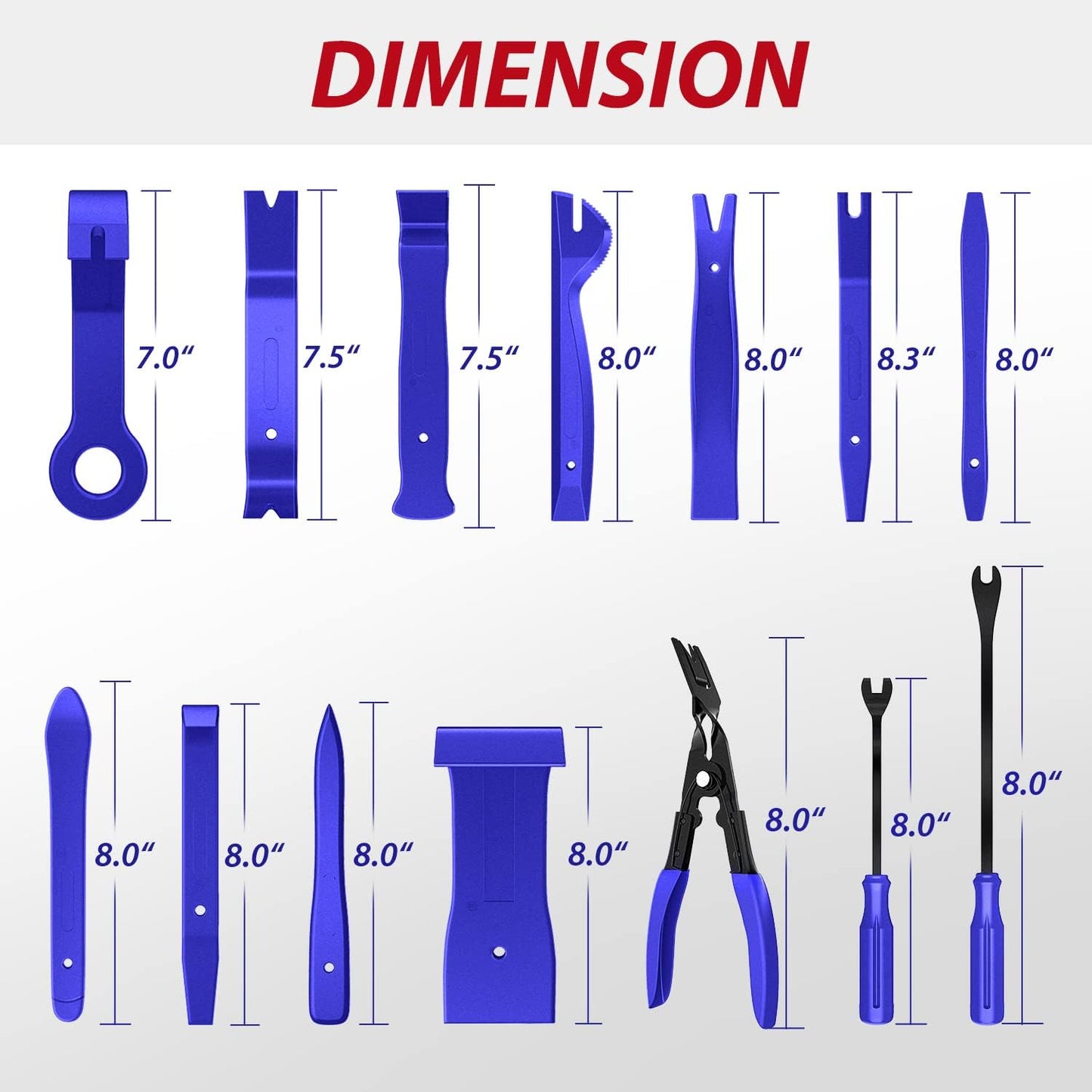Set 88 Pzas herramientas remover molduras auto
