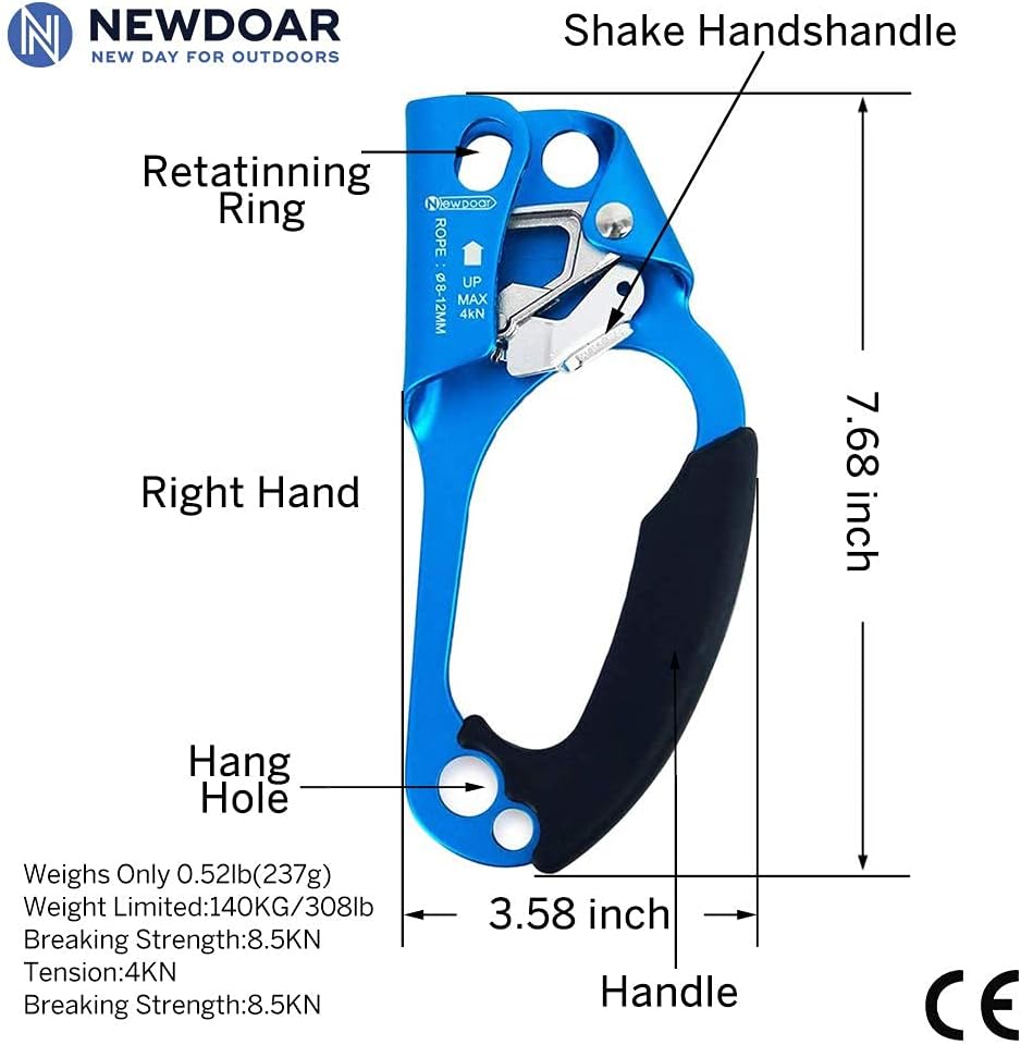 Cuerda escalada estática CE 33ft azul equipo rescate