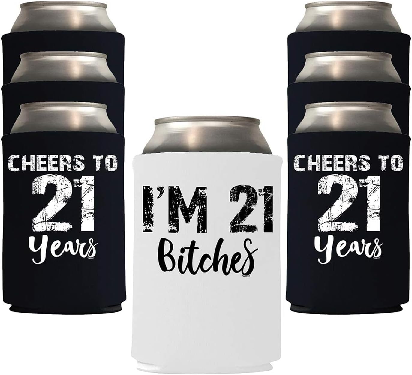 Soporte refrigerante texto I'm 21 B Cheers 21 años