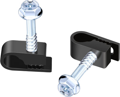 Clips cable 1/4 pulg para coaxial Ethernet eléctrico todo clima