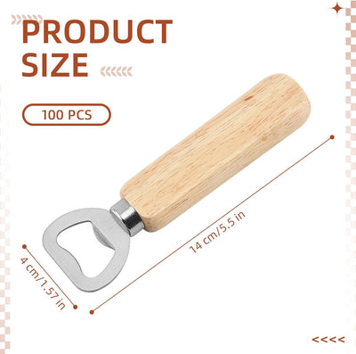 Abrebotellas madera 100uds grabable regalo bricolaje