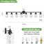 8 Luces Negras Apliques Baño Cocina Vidrio Transparente E26