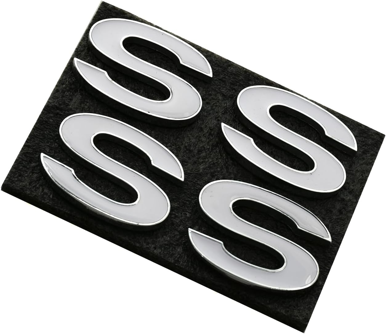 4 Emblemas Frontales Metal 3D para Chevelle SS72 Cromado