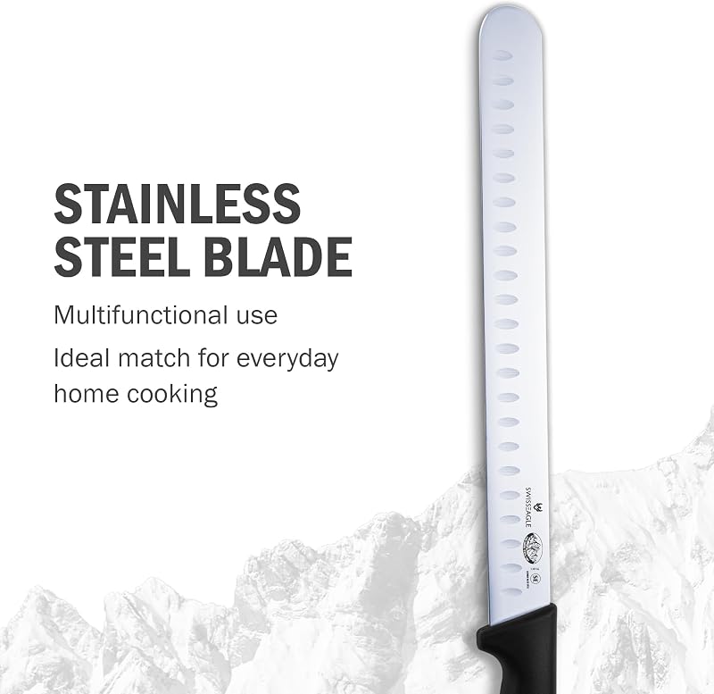 Cuchillo jamón 12pulg acero inox Granton fabricado Alemania