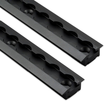 L-Track Aluminio Anodizado Negro 48 2 Unidades
