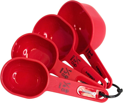 Set 4 Tazas Medidoras Anidadas Rojo