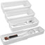 Set 4 Separadores Cajones Expandibles Plástico Blanco