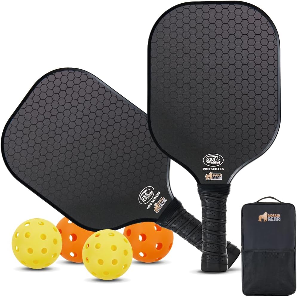 Set pickleball fibra vidrio con bolsa y pelotas