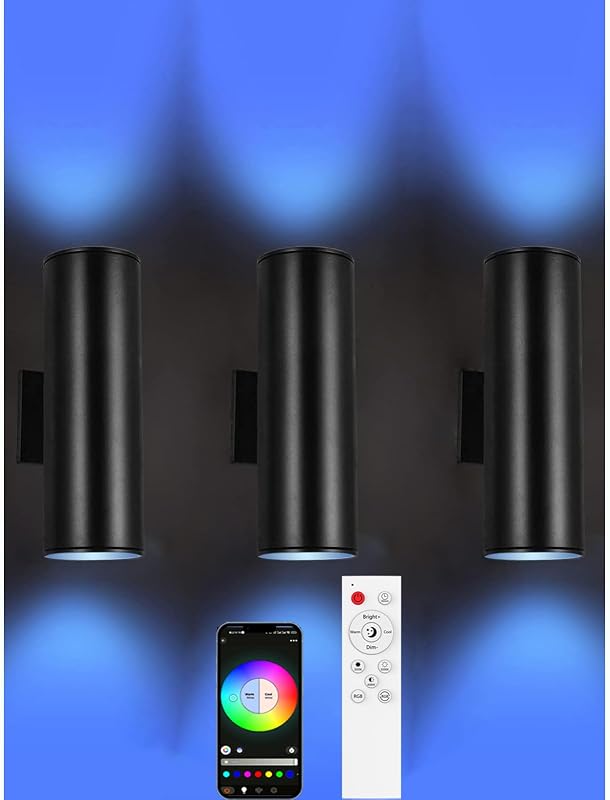 Luces RGB exteriores con control remoto 2 A19 incluidas