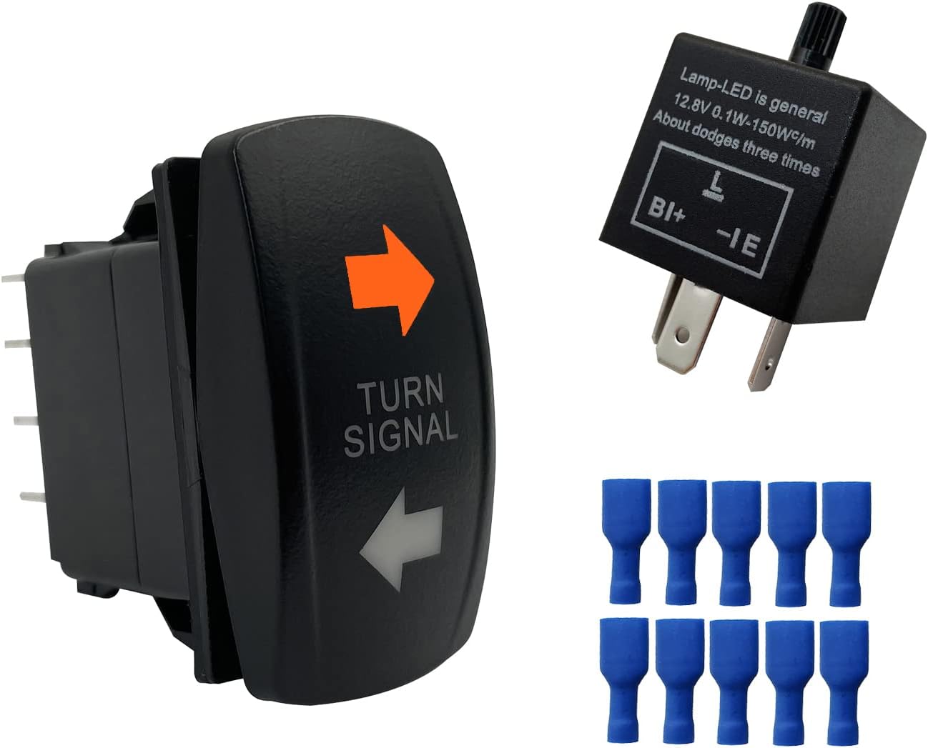 Interruptor basculante LED naranja con relé intermitente