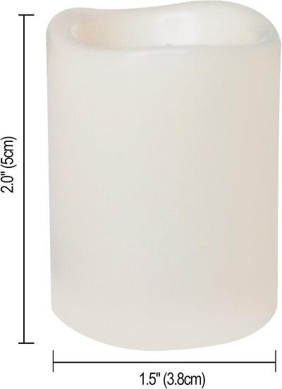 12 Velas Votivas LED Parpadeantes Base Blanca Brillo Ámbar