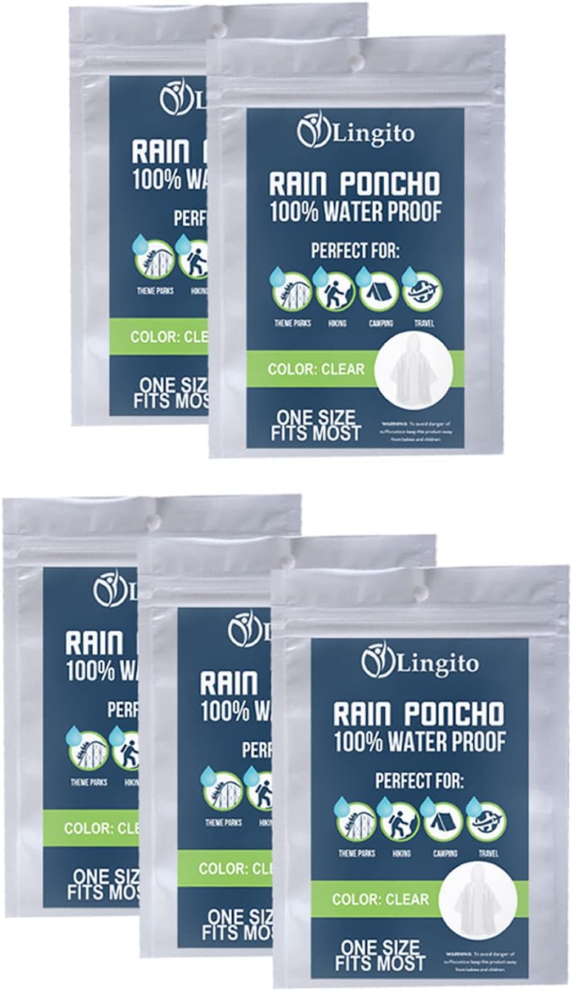 Poncho de lluvia impermeable adultos para emergencias camping