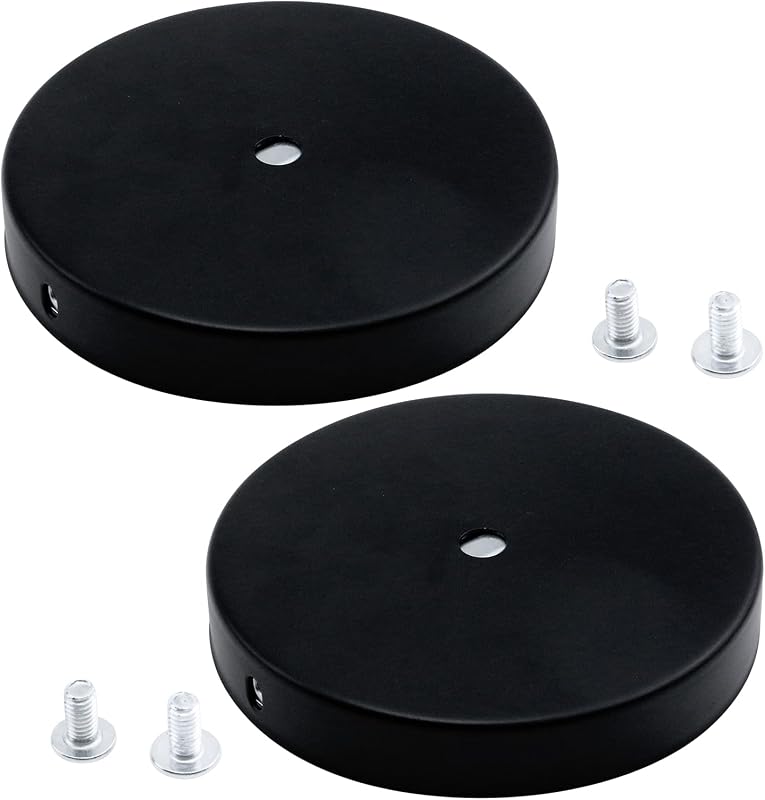 2 Kits Soporte Lámpara Colgante Negro Moderno 4.72pulg