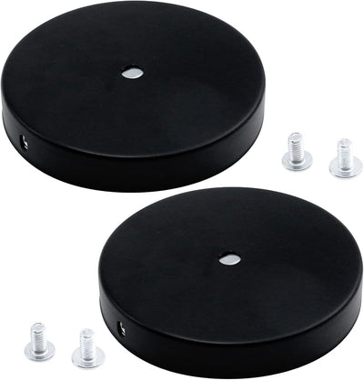 2 Kits Soporte Lámpara Colgante Negro Moderno 4.72pulg