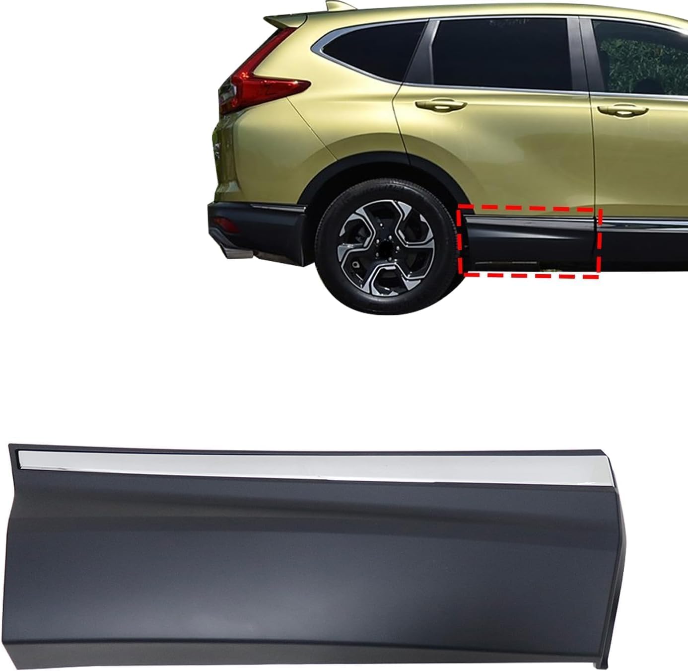 Panel puerta trasera derecha Honda CR-V 17-21 cromado