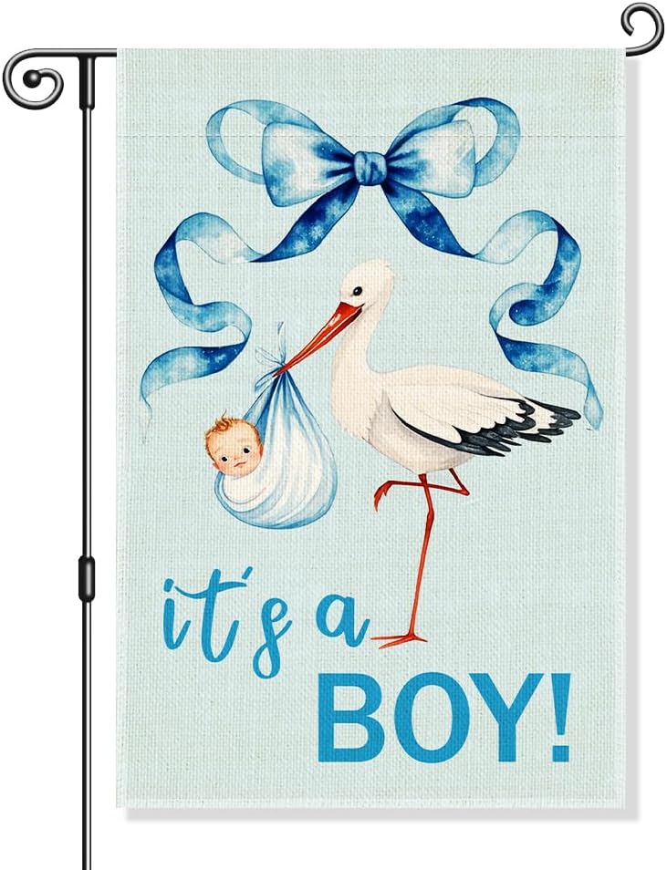Bandera jardín It's a Boy bienvenida bebé azul