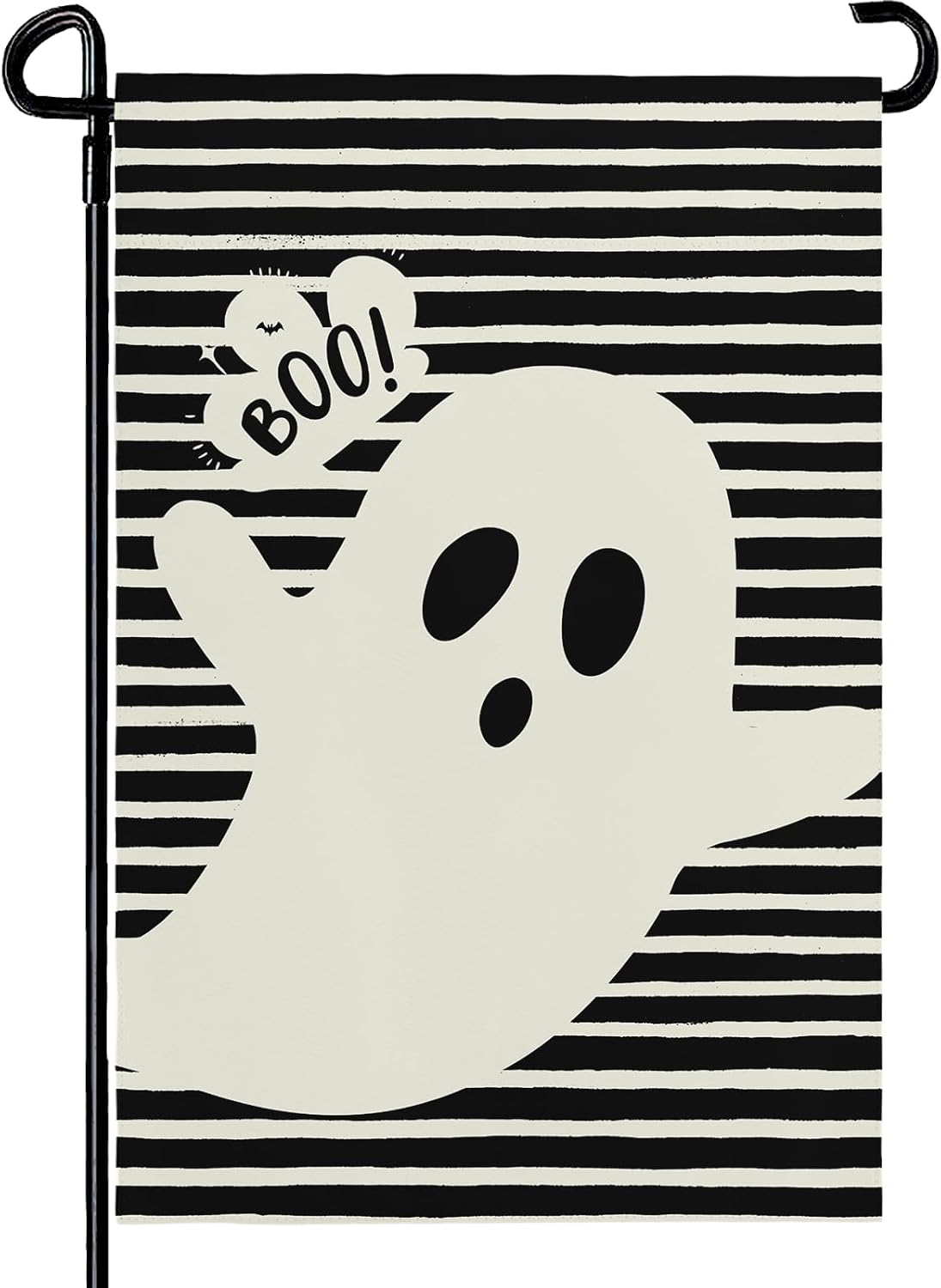 Bandera jardín Halloween fantasma doble cara 12x18