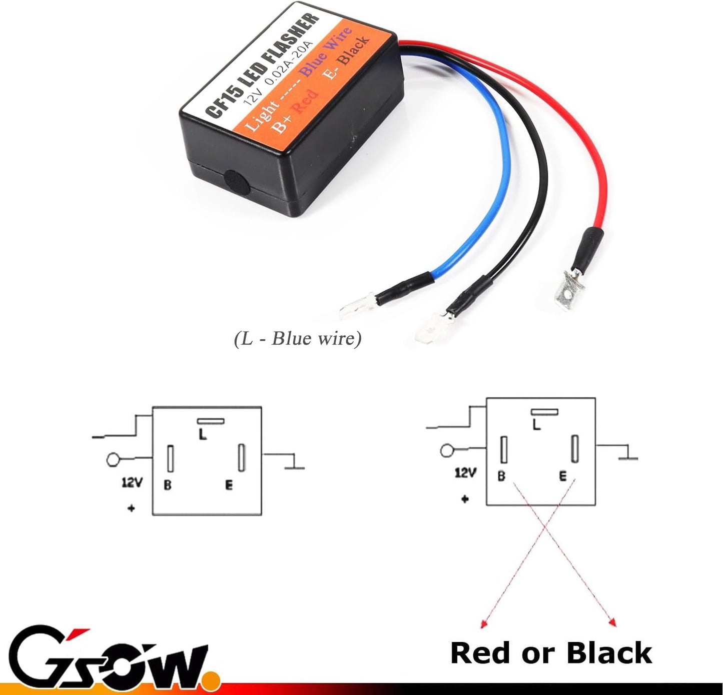 Relé LED intermitente 12V 0.02-20A