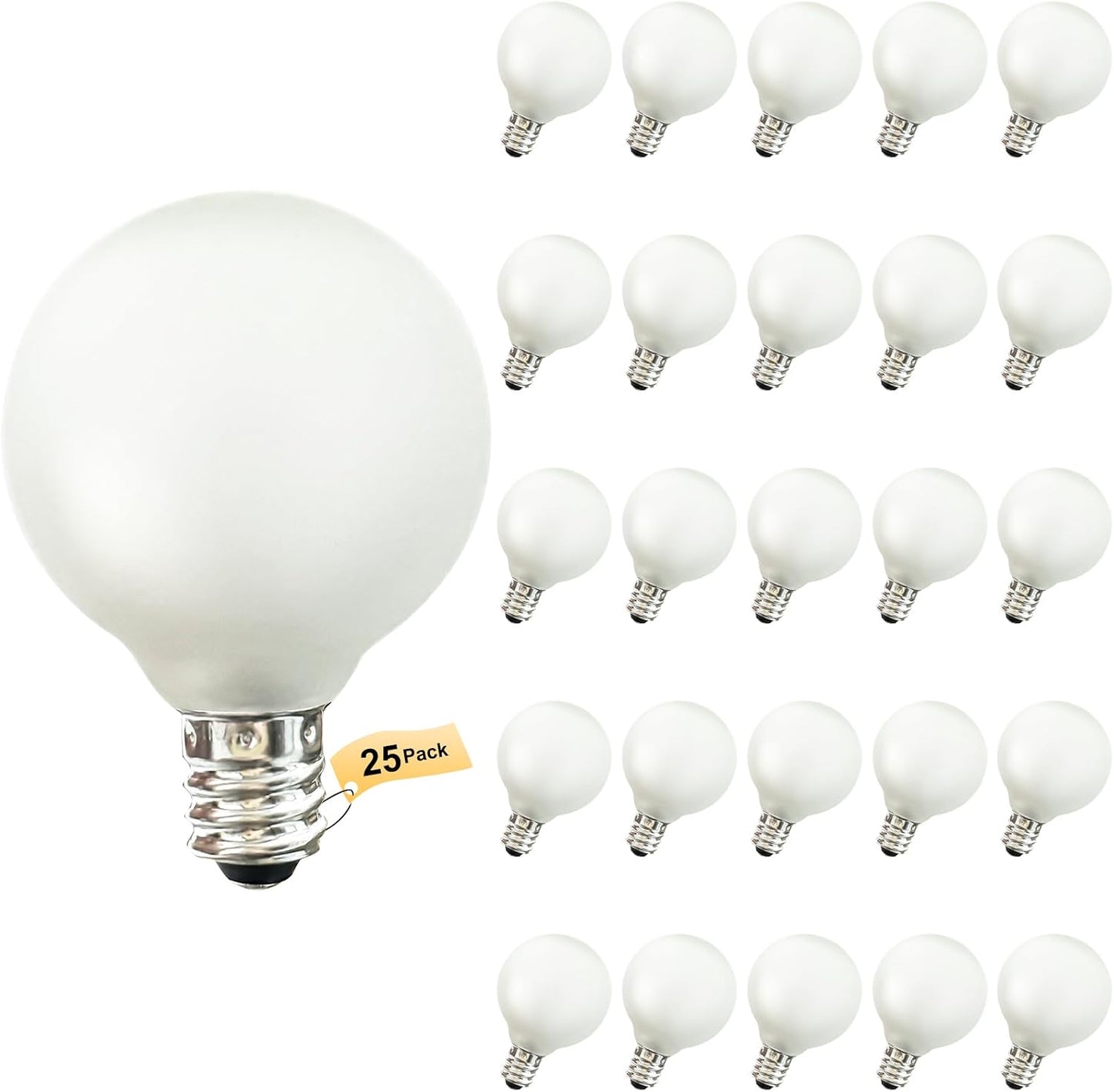 Bombillas G40 blanco esmerilado 5W base E12/C7 para candelabro