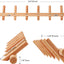 Perchero madera pared 6 ganchos clavos elegante