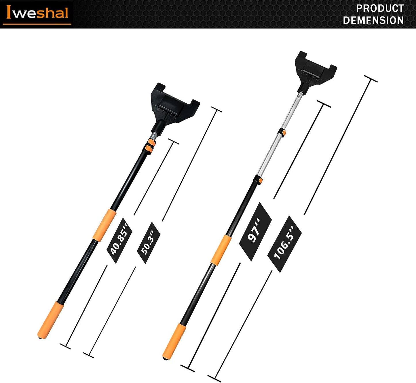 2 Protectores Esquina V 8ft con Mango Ajustable Cama Plana