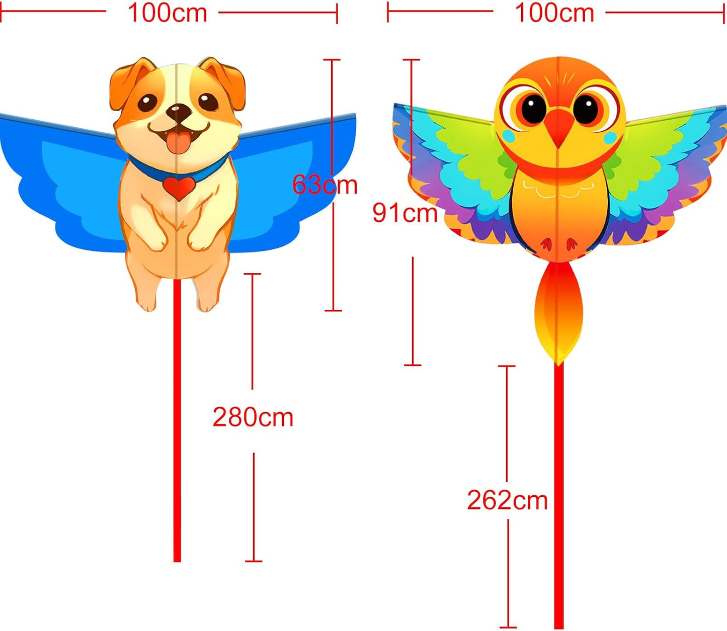 Cometa animales diseño lindo para niños y adultos