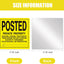 40 Carteles No Introducir 12x12" Aluminio Amarillo