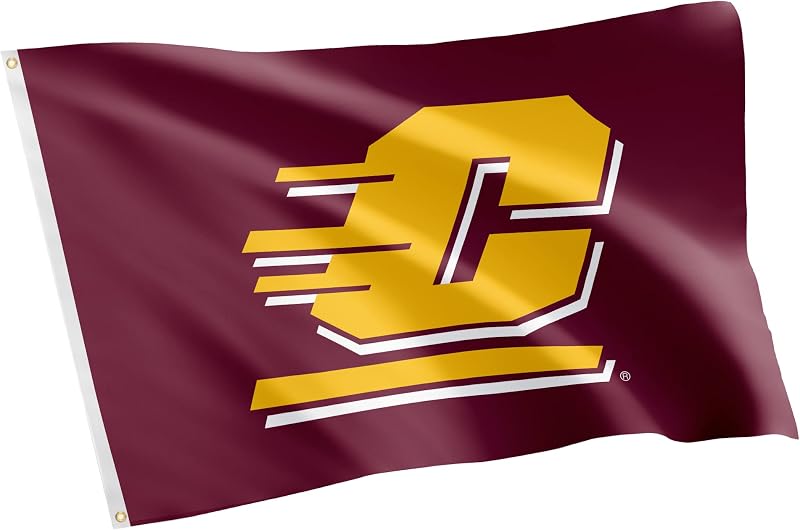 Bandera CMU Chippewas 3x5ft tela poliéster duradera
