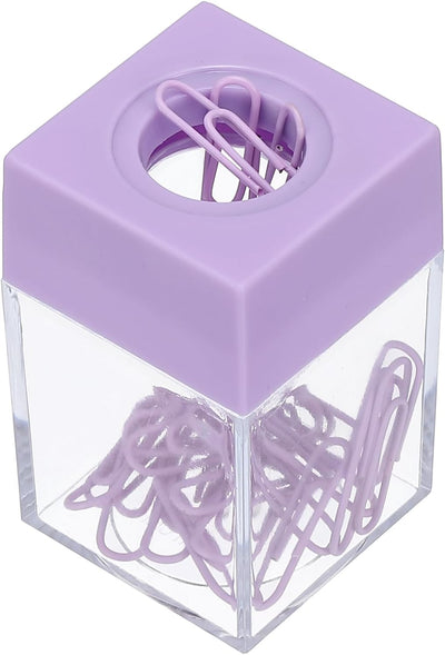 Dispensador clips magnéticos para oficina hogar morado
