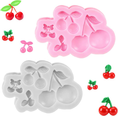 Moldes de silicona de cereza para chocolate y cupcakes
