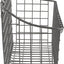 Cesta alambre gris para pared organiz. vintage
