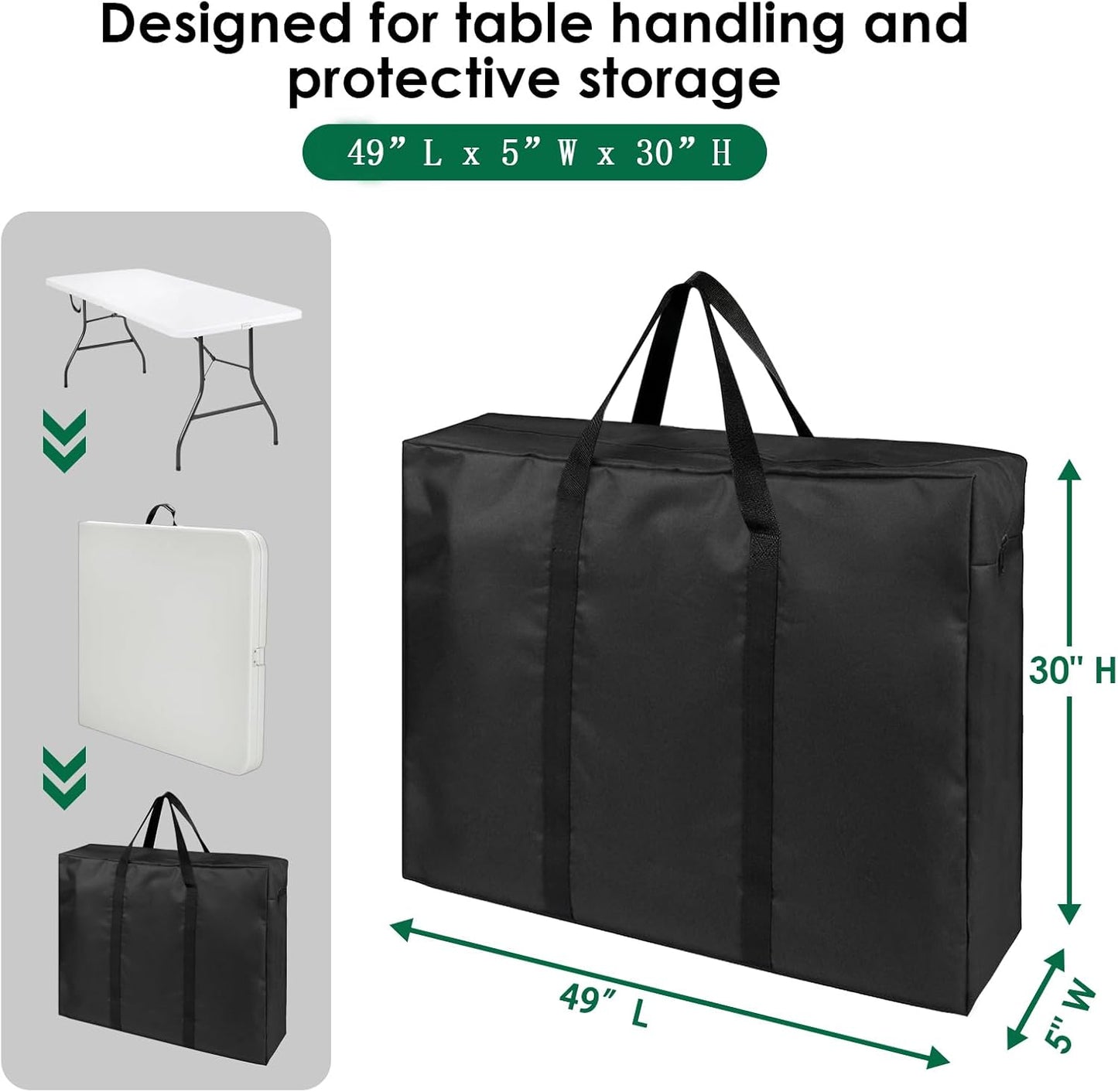 Bolsa transporte mesa plegable impermeable 49x30pulg