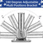Soporte poste bandera acero inox 316 ajustable