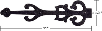 Accesorios puerta garaje bisagra correa hierro negro 11"