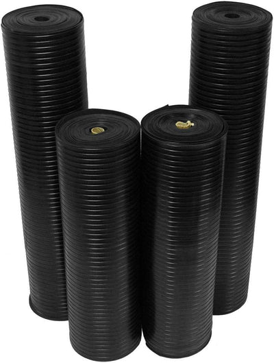 Tapete caucho 1/8 pulg 4x10ft color negro