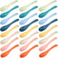 Set 24 Cucharas Paja Trigo 6pulg Cereales 8 Colores